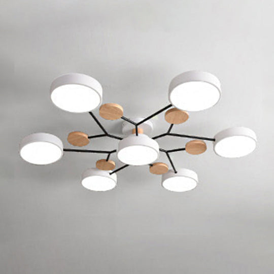 Samantha -  Semi Flush Mount Light Macaron LED Acrylic Semi-Flush Mount Ceiling Fixture