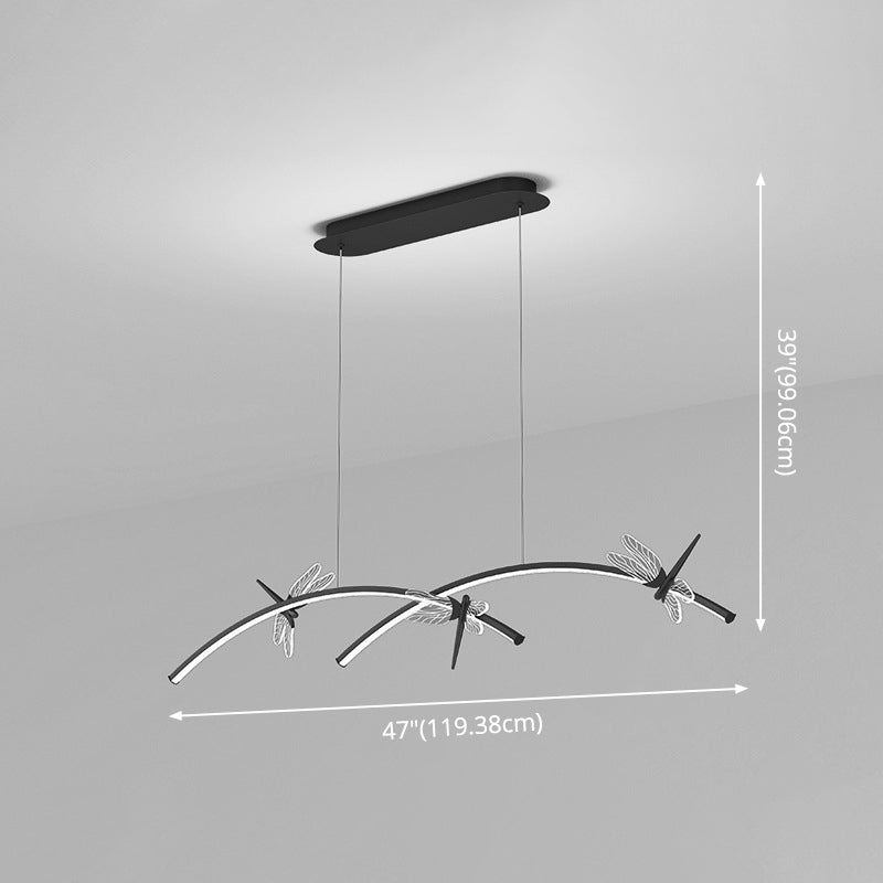 Dragonfly Minimalist Led Pendant Light For Restaurant Ceilings