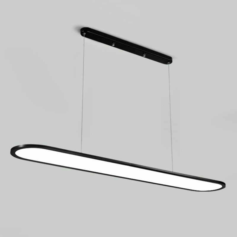 Ulta-Thin Led Island Lamp With Acrylic Shade - Minimalistic Lighting Solution Black / 23.5 White