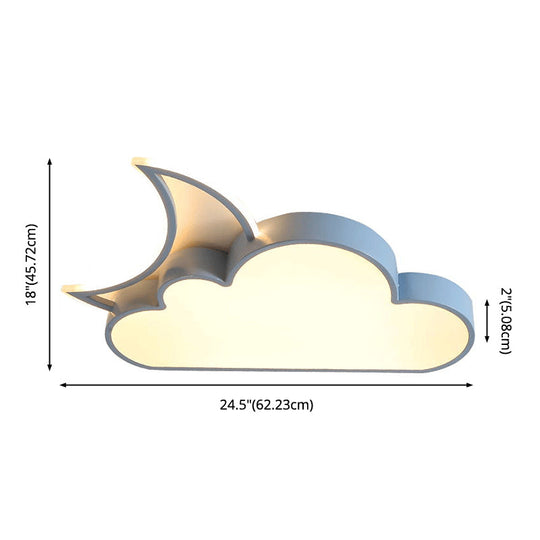 Plafonnier encastré en métal à LED Nordic Cloud &amp; Moon - Luminaire près du plafond