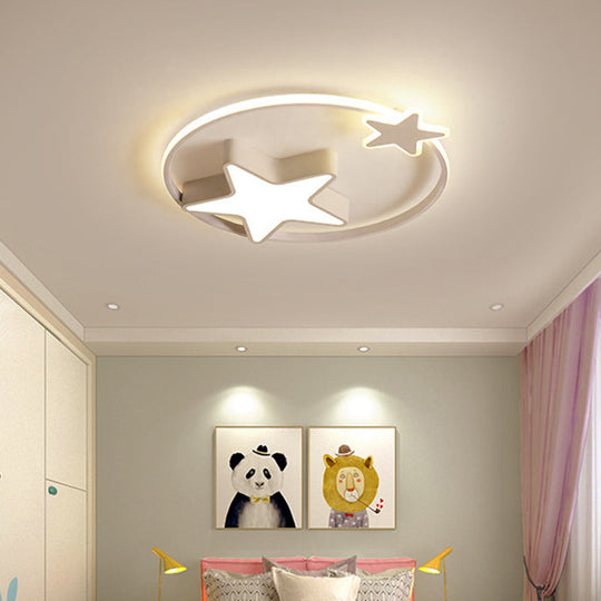 Star-Shaped Kids LED Ceiling Light for Bedroom