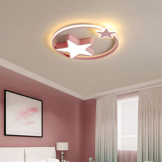 Star-Shaped Kids LED Ceiling Light for Bedroom