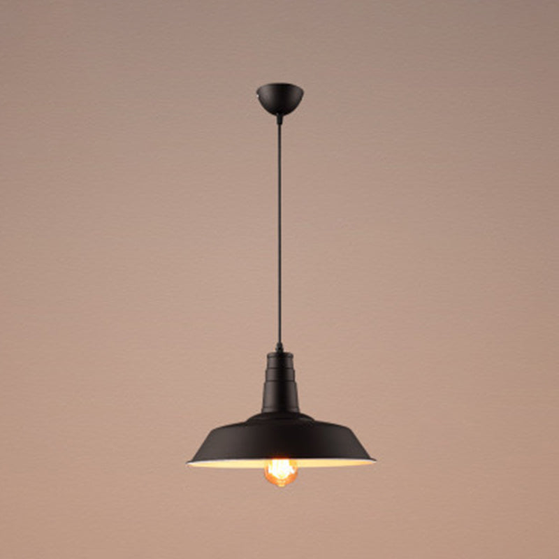 Industrial Metal Pendant Light For Coffee Shop Black