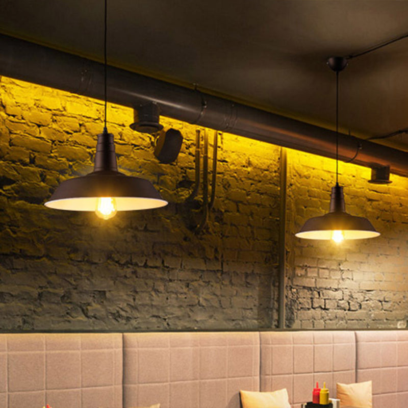 Metal Pendant Light with Industrial Style Shade - Perfect for Coffee Shop or Restaurant