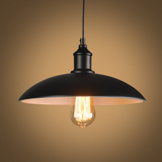 Vintage-Style Metal Pendant Lighting for Dining Room and Commercial Spaces in Black