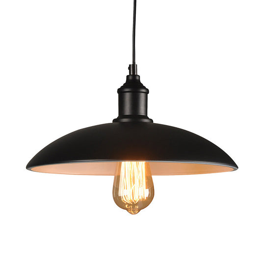 Vintage-Style Metal Pendant Lighting for Dining Room and Commercial Spaces in Black