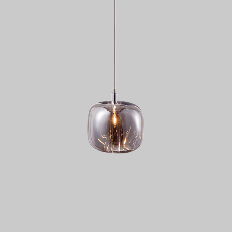 Postmodern Blown Glass Pendant Light With Led - Ideal For Commercial Stores 1 / Smoke Gray