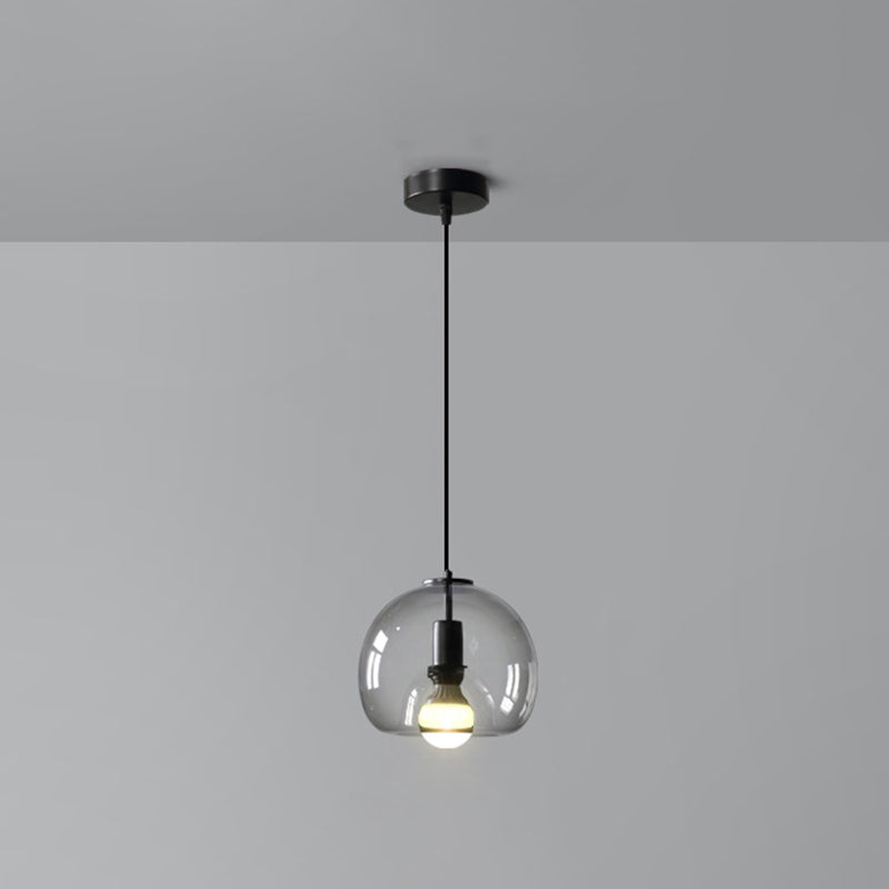 Adjustable Led Black Glass Globe Pendant Light For Kitchen - Mini Size 1 /