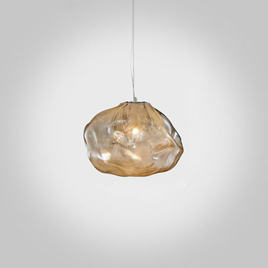 Cloud Suspension Pendant Light With Adjustable Cord - Modern And Stylish Amber / 8