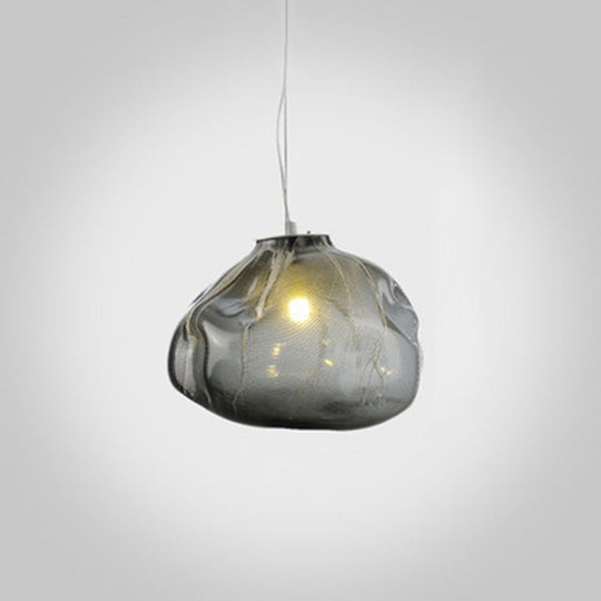 Cloud Suspension Pendant Light With Adjustable Cord - Modern And Stylish Smoke Gray / 12