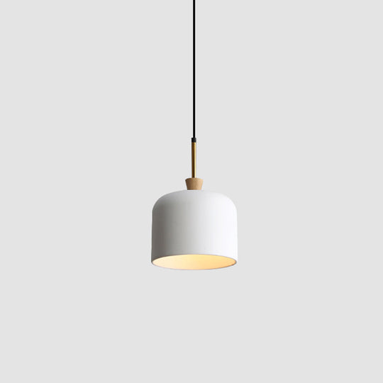 Colorful Macaron Pendant Light with Metal Shade - Industrial Hanging Lamp