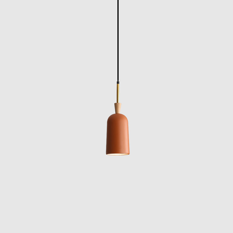 Colorful Macaron Pendant Light with Metal Shade - Industrial Hanging Lamp