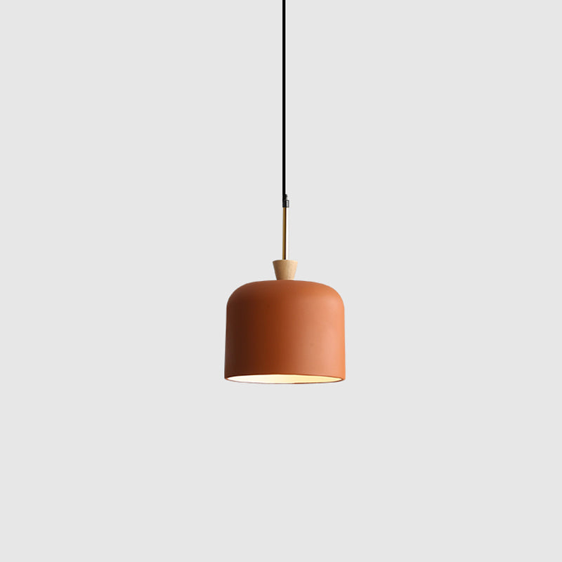 Colorful Metal Pendant Lamp With Resin Shade For Industrial Style Décor Orange / 8