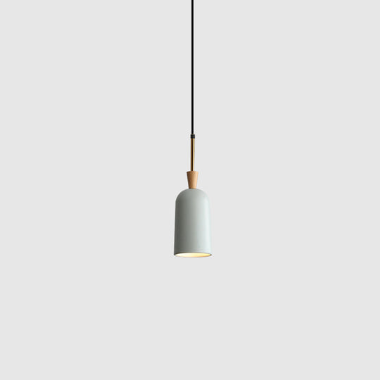 Colorful Macaron Pendant Light with Metal Shade - Industrial Hanging Lamp