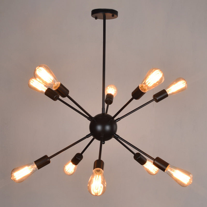 Industrial Vintage Chandelier - 10-Light Pendant Light Fixtures For Living Room Restaurant And Bar