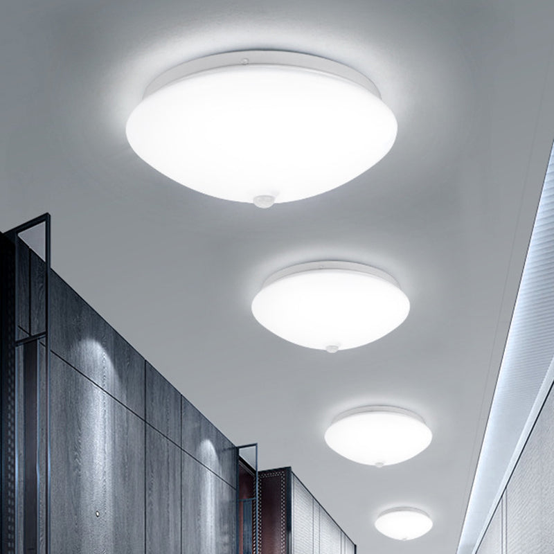 Motion-Sensing Cap Shape LED Flush Ceiling Light for Hallway