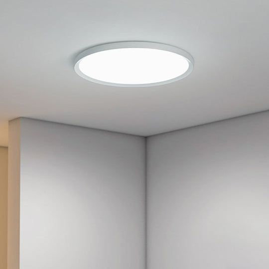 Nordic Acrylic LED Ceiling Light: Stylish White Flush Mount for Bedroom