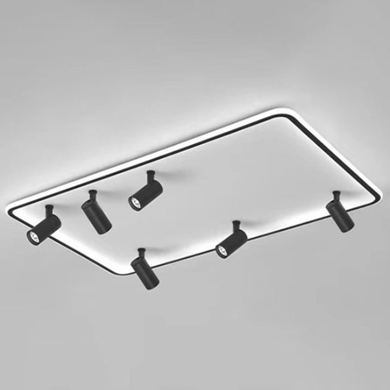 Minimalistic Living Room Glow: Led Acrylic Rectangular Flush Mount Ceiling Spotlight