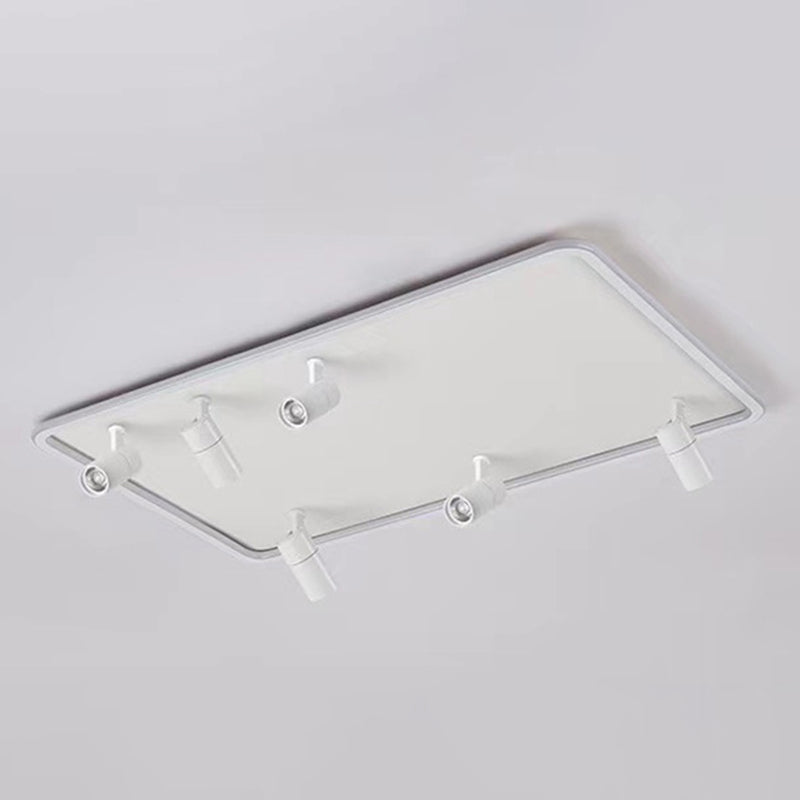 Minimalistic Living Room Glow: LED Acrylic Rectangular Flush Mount Ceiling Spotlight