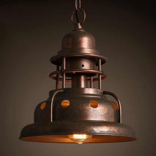 Giorgia - Industrial Painted Oxidized Copper Metal Pendant Light