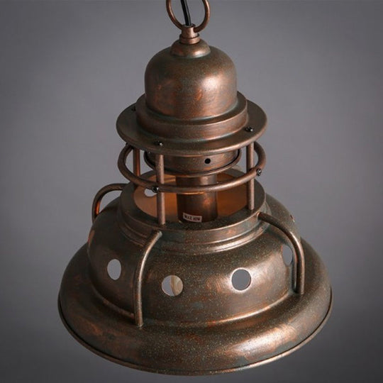 Giorgia - Industrial Painted Oxidized Copper Metal Pendant Light