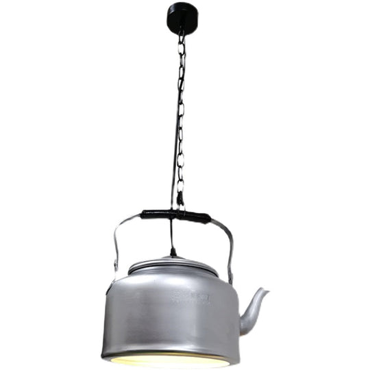 Industrial Art Deco Kettle Pendant Light Fixture - Metal Hanging Lamp