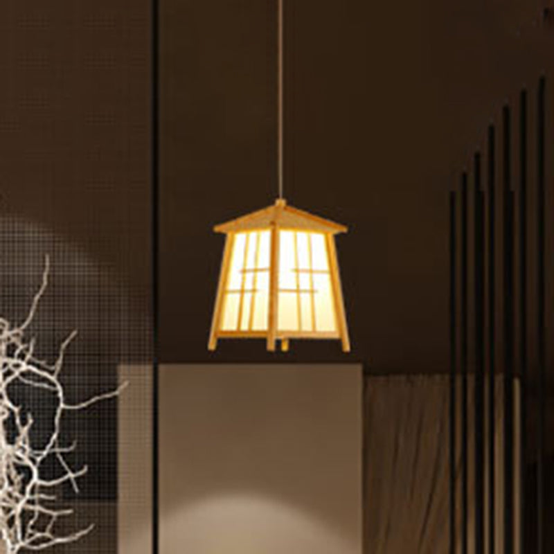 Chinese Style Pendant Light - Wood Hanging Lamp For Dining Room