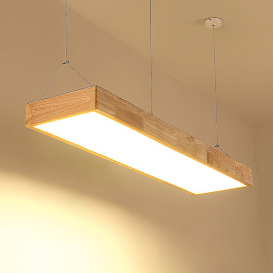 Modern Minimalist Beige Wood Led Island Pendant Lighting