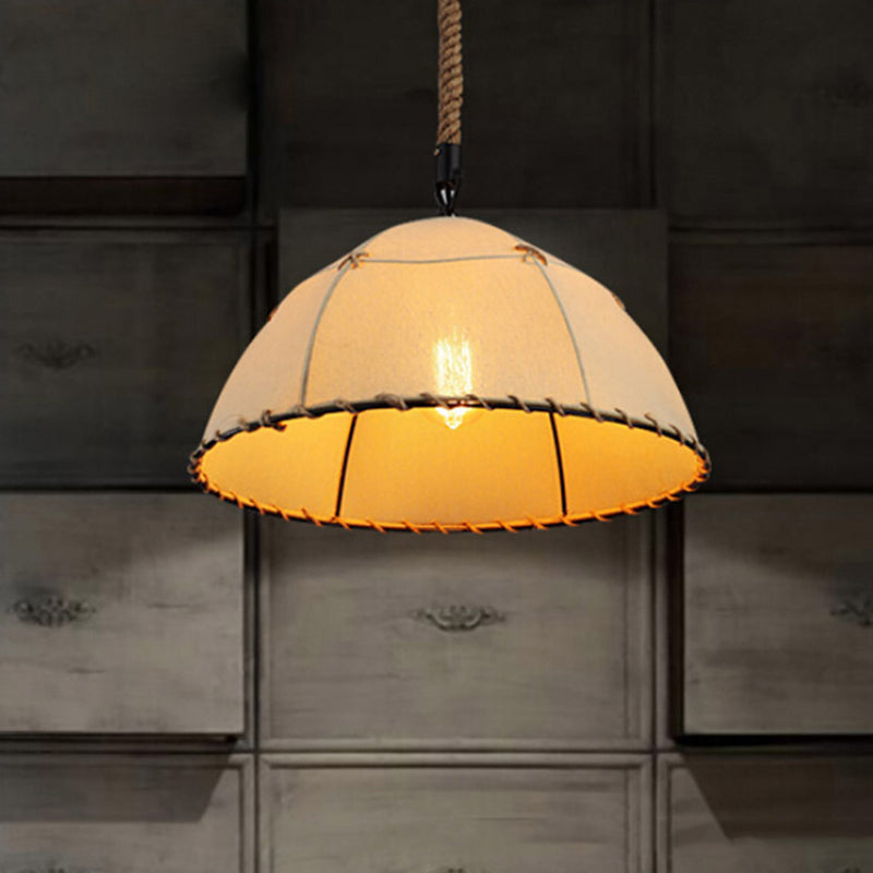 Traditional Beige Fabric Pendant Light Kit For Restaurant