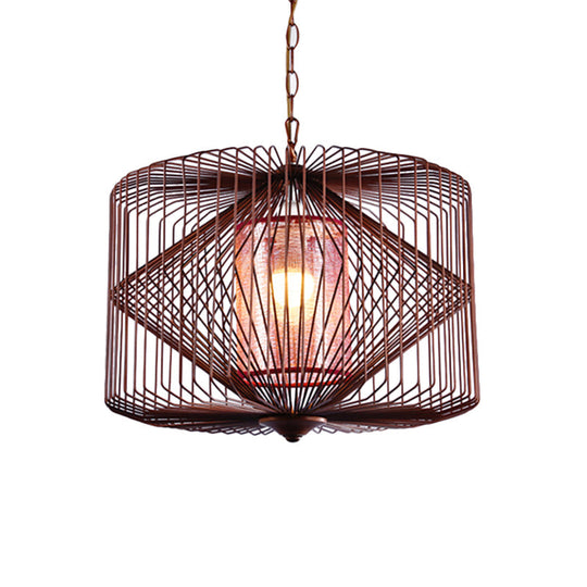 Rustic Geometric Pendant Lamp - Perfect For Restaurants