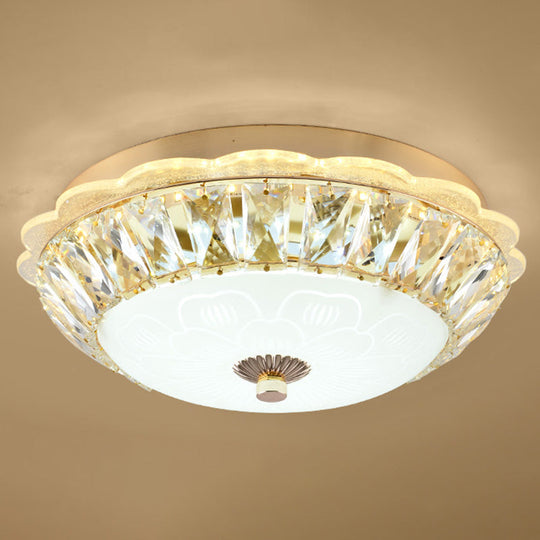 Crystal LED Flush Mount Ceiling Light for Modern Bedroom Décor