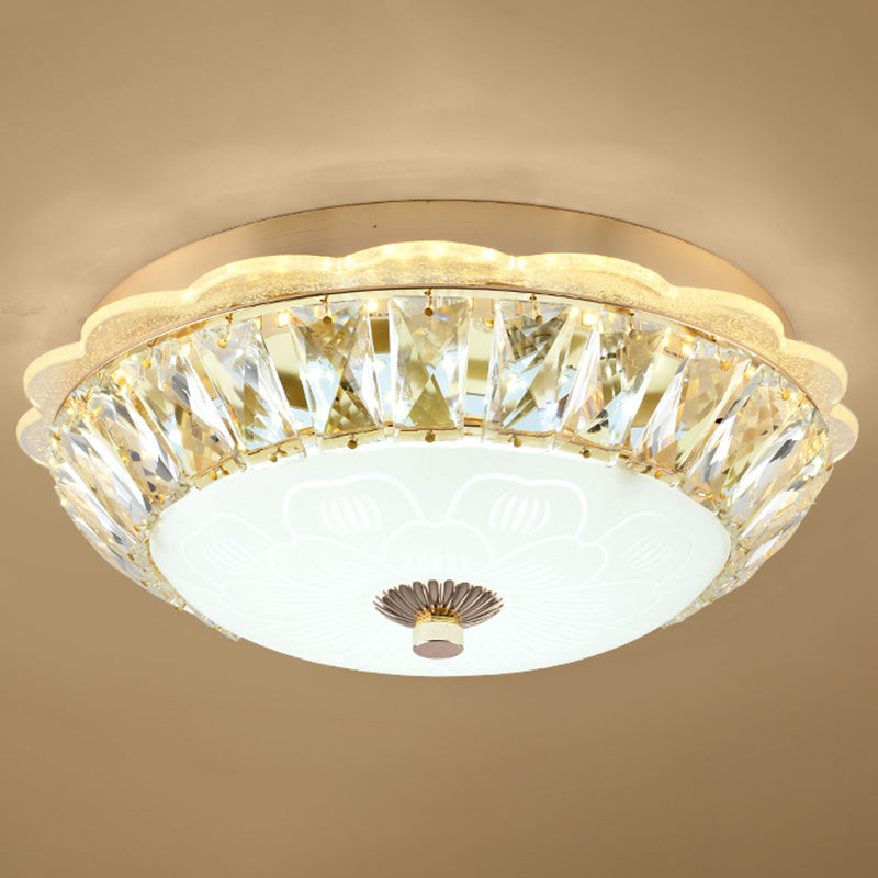 Crystal LED Flush Mount Ceiling Light for Modern Bedroom Décor