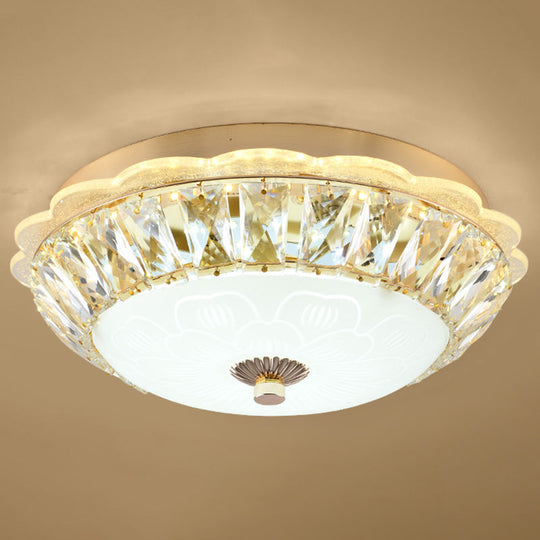 Crystal LED Flush Mount Ceiling Light for Modern Bedroom Décor