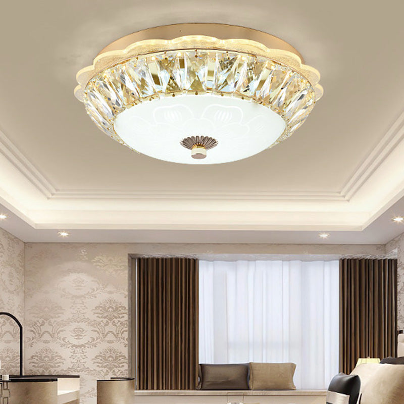 Crystal LED Flush Mount Ceiling Light for Modern Bedroom Décor