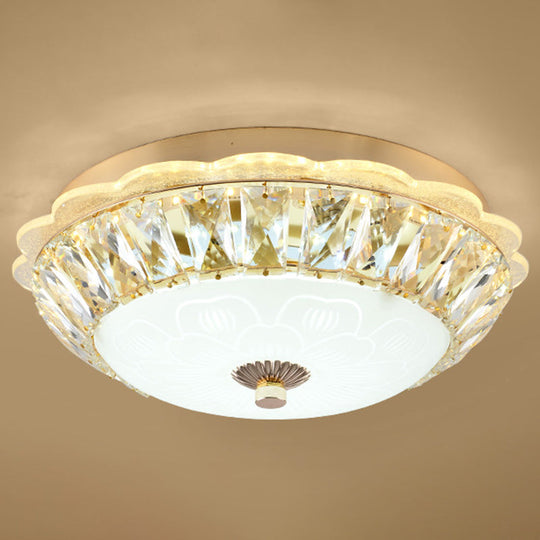 Crystal LED Flush Mount Ceiling Light for Modern Bedroom Décor