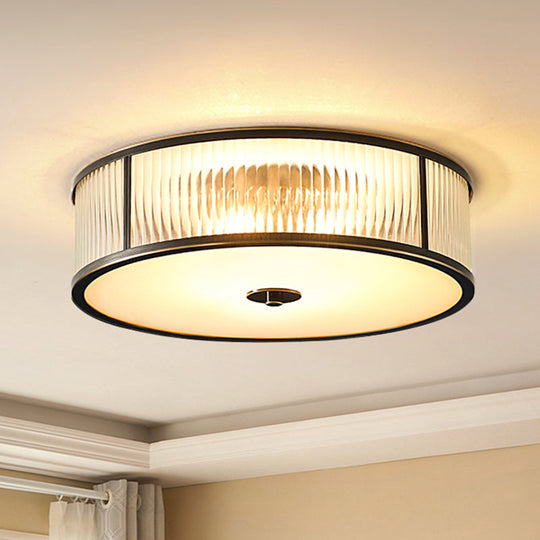 Modern Glass Drum Ceiling Light - Simplicity Style Ideal For Foyers