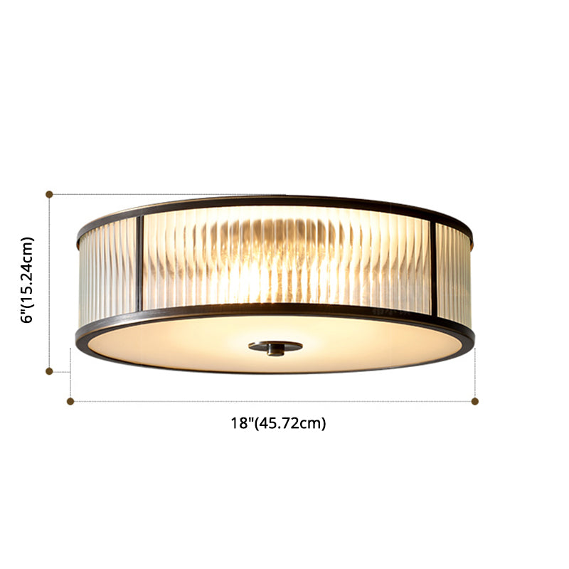 Modern Glass Drum Ceiling Light - Simplicity Style Ideal For Foyers