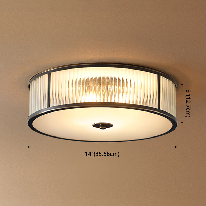 Modern Glass Drum Ceiling Light - Simplicity Style Ideal For Foyers