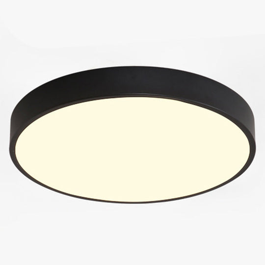 Sleek LED Ceiling Light: Modern Round Flush Mount Fixture for Bedroom