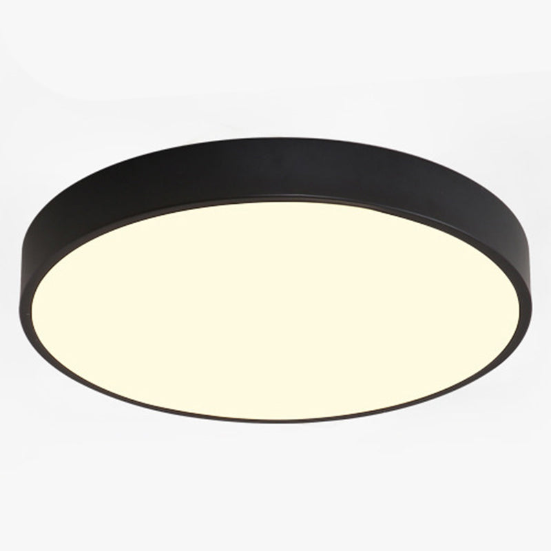 Sleek Led Ceiling Light: Modern Round Flush Mount Fixture For Bedroom