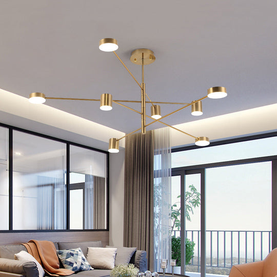 Gatria - Contemporary Sputnik Chandelier: Metal Pendant Light