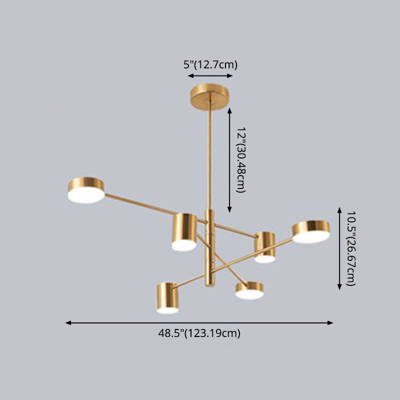 Gatria - Contemporary Sputnik Chandelier: Metal Pendant Light