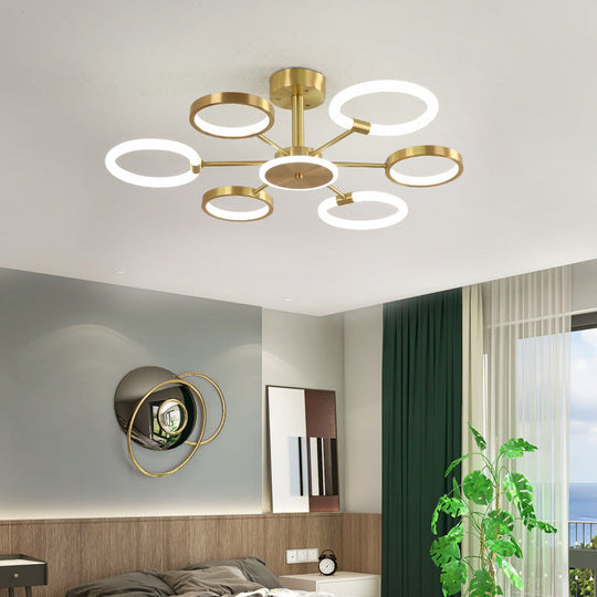 Contemporary Radial Chandelier Pendant Lighting for Living Room