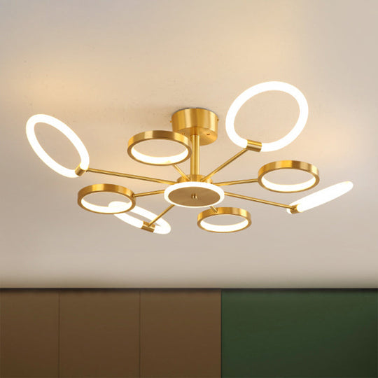 Contemporary Radial Chandelier Pendant Lighting for Living Room