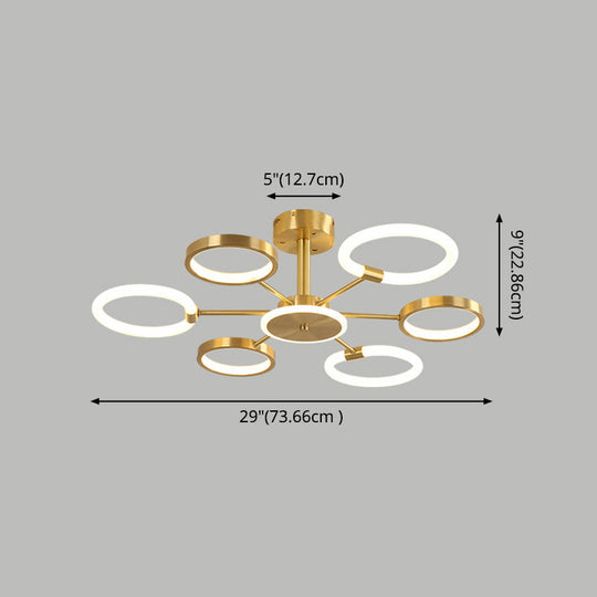 Contemporary Radial Chandelier Pendant Lighting for Living Room