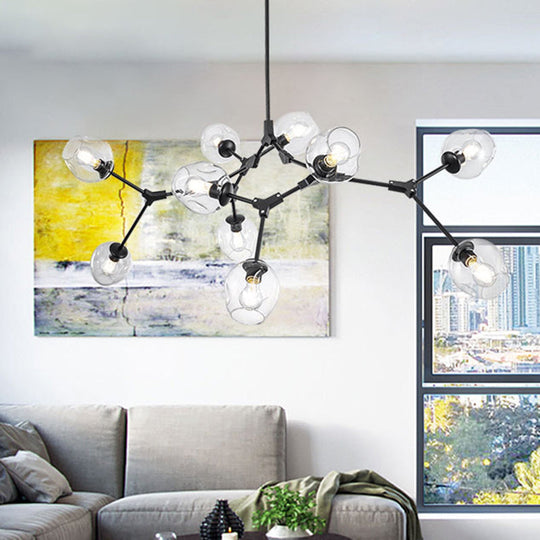 Modern Glass Chandelier For Living Room- Branching Suspension Light