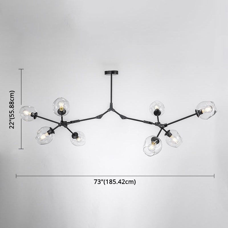 Modern Glass Chandelier For Living Room- Branching Suspension Light