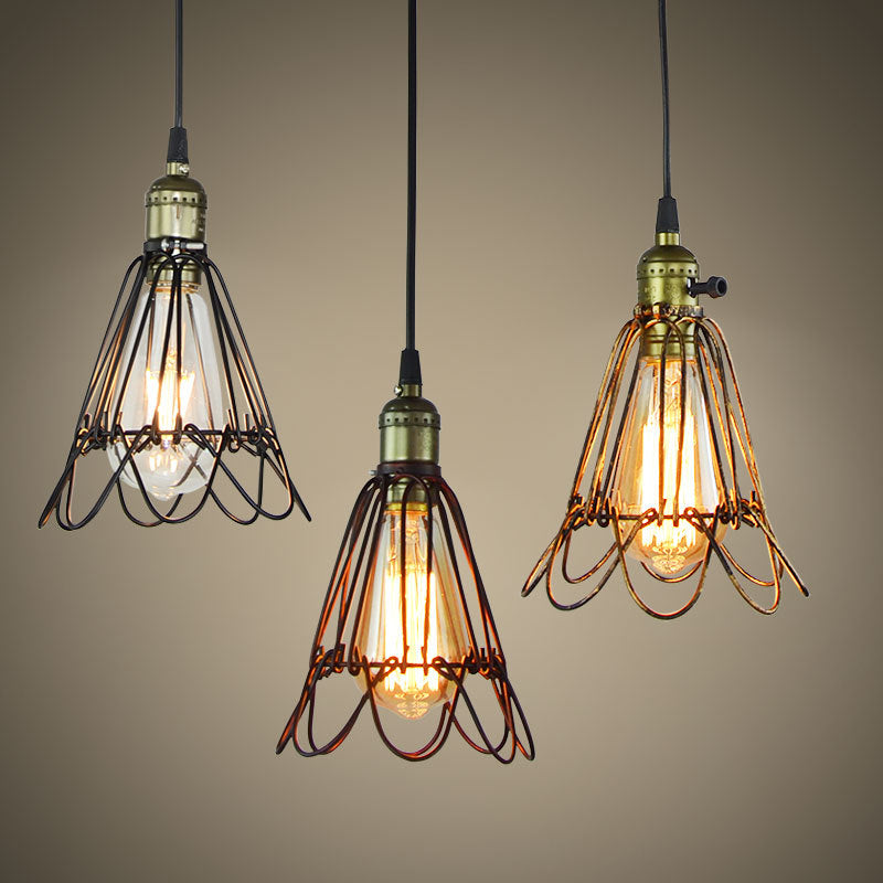 Industrial Flower Pendant Light For Bar And Ceiling