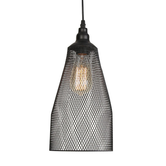 Nordic Industrial Style Wire Mesh Pendant Light For Bar - Metal Hanging Lamp With 1