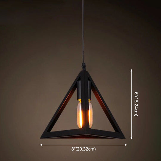 Industrial Retro 1-Light Pendant with Metal Cage for Bar - Hang in Style!